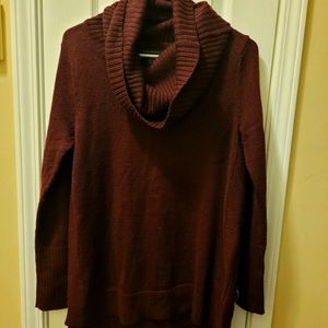 Tahari Wine Cowl Meck Sweater - M